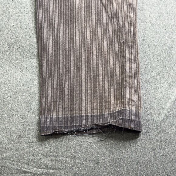 Wah Maker Wool Blend Pinstripe Frontier Buckle Back Pants Size 38 Actual 34 USA - Picture 6 of 16